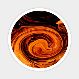 Neon Orange Swirls Magnet